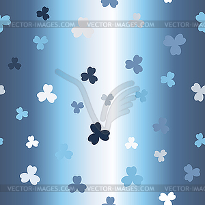 Glowing shamrock pattern. Seamless - royalty-free vector image