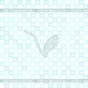 Cyan shamrock pattern. Seamless - vector clipart