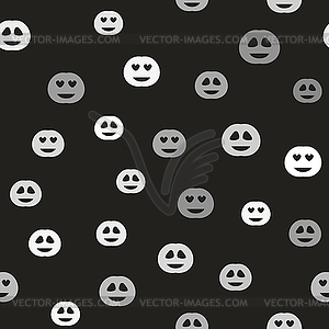 Gray pumpkin pattern. Seamless - vector image