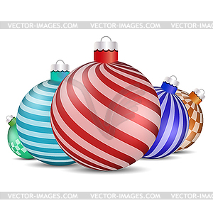 Toys and decorations for Christmas tree,  - vector image