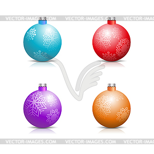 Toys and decorations for Christmas tree,  - vector clipart