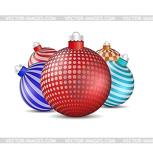 Toys and decorations for Christmas tree, - vector clipart / vector image
