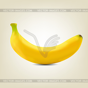 Фотореалистичная желтый банан, - иллюстрация в векторе