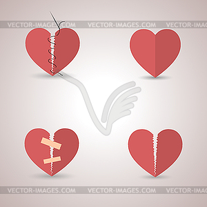 Icons heart,  - vector image