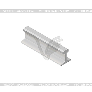 Steel rails in isometric,  - vector image