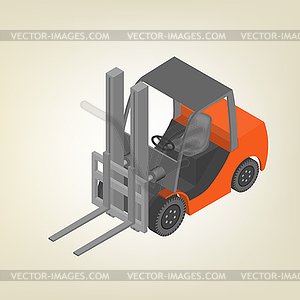 Icon forklift isometric,  - vector image