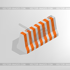 Железный бетонный блок изометрической, - рисунок в векторе