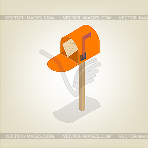 American mailbox isometric,  - vector clipart