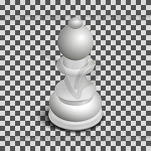 White chess piece bishop isometric,  - vector clip art