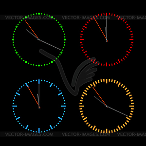 Round dials with arrows,  - vector clipart