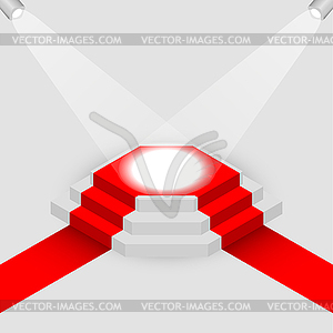 Световая квадратный пьедестал изометрической, - изображение в векторном формате
