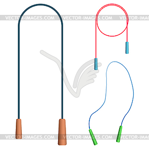 Set of colored jumping ropes,  - vector image