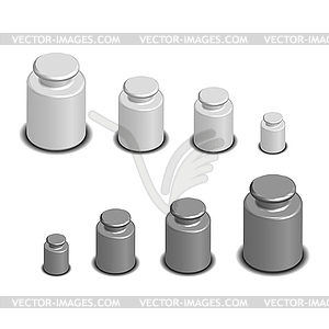 Photorealistic calibration weight for scales in - vector clipart