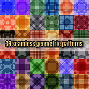 Set of seamless geometric pattern,  - vector clipart