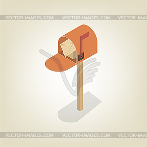 American mailbox isometric,  - vector image