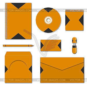 Set of various mock-ups of business stationery,  - vector image