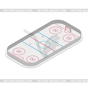 Field of play ice hockey isometric,  - vector clip art