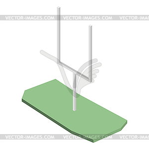 Gate for playing american football in isometric,  - vector clipart