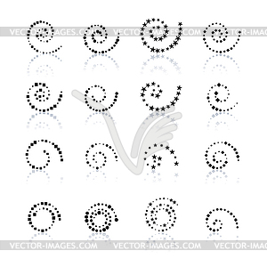 Установите точечные спирали, - клипарт в векторе / векторное изображение