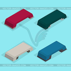 Step platform isometric,  - vector clipart