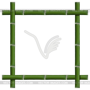 Empty frame of bamboo stalks,  - vector clipart