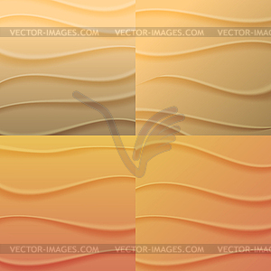 Set of backgrounds waves of sand,  - vector image