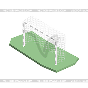Gate for playing soccer in isometric, - vector clipart