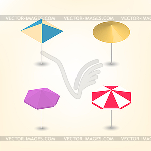 Bright beach umbrella 3D,  - vector image