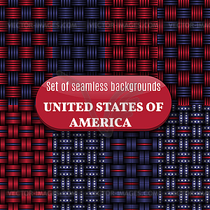 Set of American seamless background,  - vector clipart