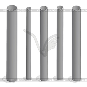 Steel pipe isometric  - vector image