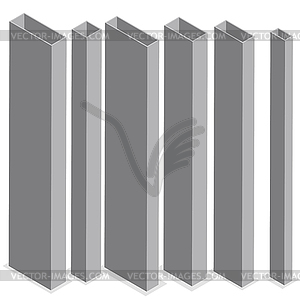 Steel beam isometric  - vector image