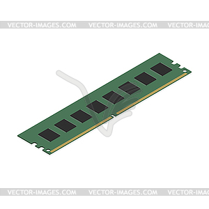 Модуль RAM в 3D, - векторный рисунок