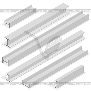 Steel beam isometric  - vector image