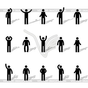 Set of stick figures,  - vector image