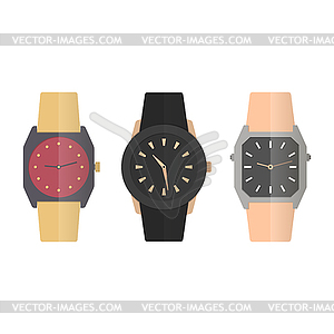 Icons wrist watches,  - vector clipart