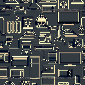 set of of household appliances vector illustration