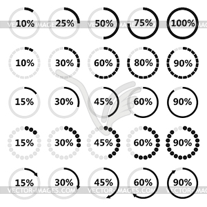 Set of circular load bar,  - vector clip art