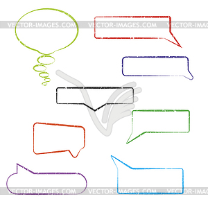 Set of grunge speech bubbles,  - vector clipart