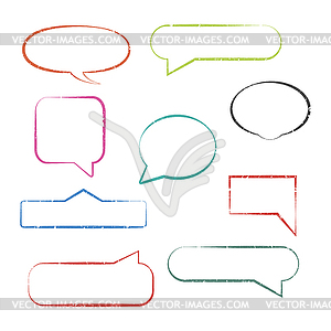 Set of grunge speech bubbles,  - vector clipart