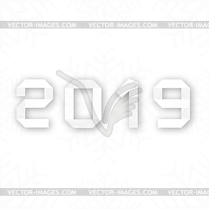 New year paper greeting card,  - vector image