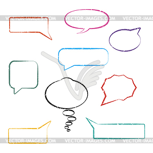 Set of grunge speech bubbles,  - vector clip art