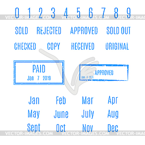 Blank rectangular stamp,  - vector clip art