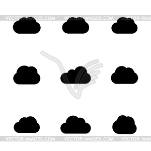 Clouds icons,  - vector clipart