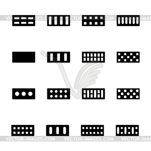 Bricks icons set,  - royalty-free vector image