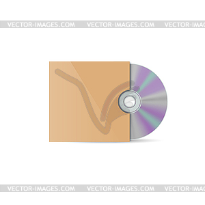 Envelope for CD with window,  - vector clip art