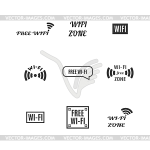 Set of wireless icons,  - vector image