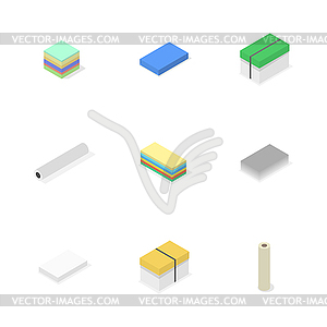 Office icons, set of different paper,  - vector clipart