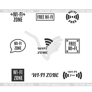 Set of wireless icons,  - vector image