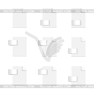 Template file format icons,  - vector clipart