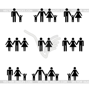 Set of stick figures,  - vector clipart